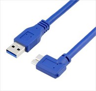 USB 3.0 สาย Micro B 90 องศามุมขวา